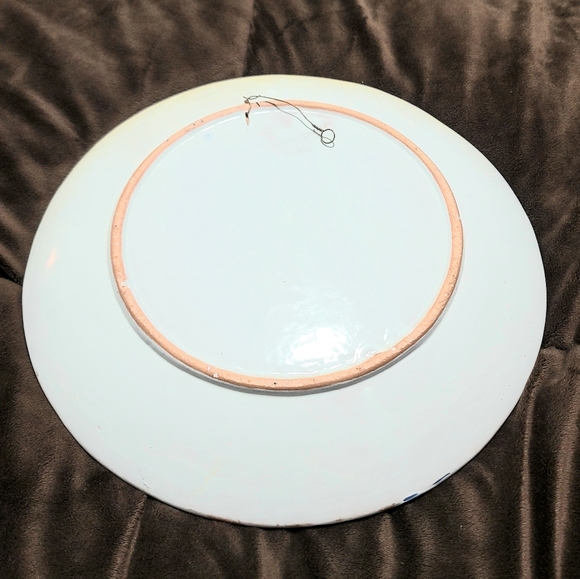 Decorative Large Painted Sun Moon Ceramic Hanging Wall Plate - Picture 2 of 4